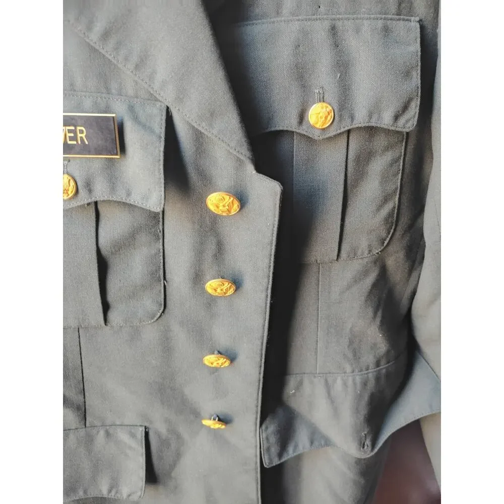 Vintage US Army Class A Green Dress Uniform Jacket Sergeant 26th Infantry Div